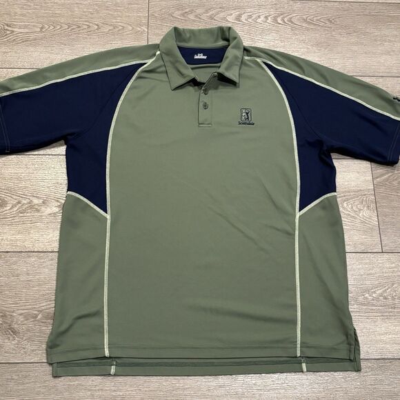 Under Armour Polo Mens XL Green TPC Scottsdale PGA Golf Performance Preppy - Picture 1 of 7